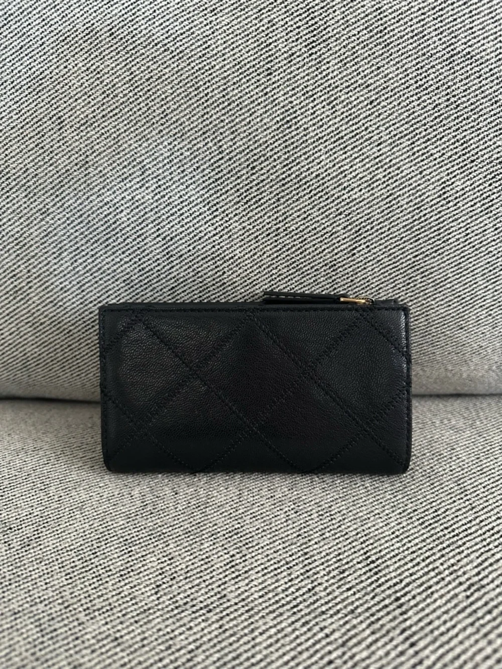 NWT Tory Burch Willa Medium Wallet 168721 Goat Leather Black